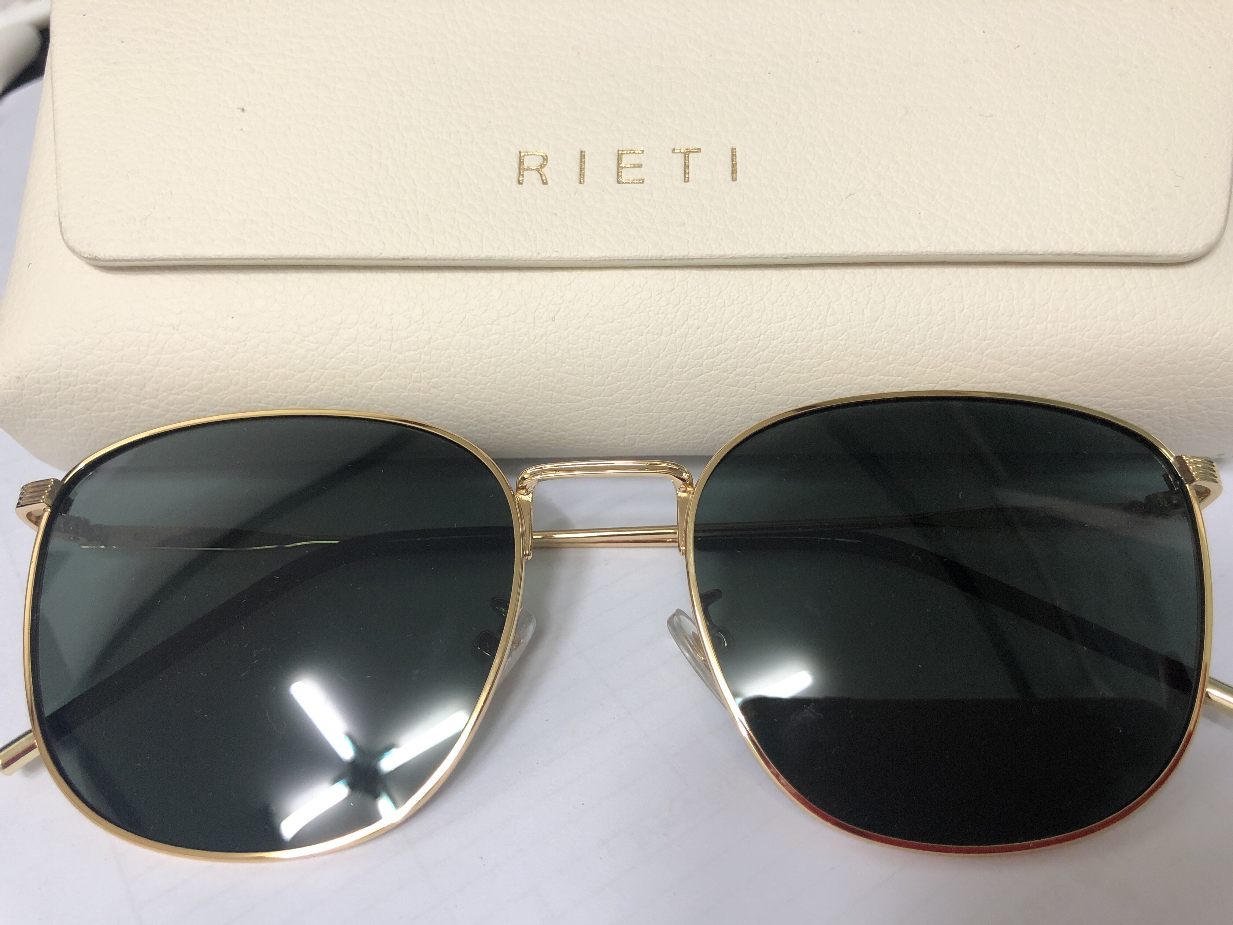 ◆RIETI◆ BEATO RT E6007 C1 GOLD BEATORTE6007C1 孙娜恩同款] BEATO C1, Khaki Lens + Gold Frame 墨镜- RIETI