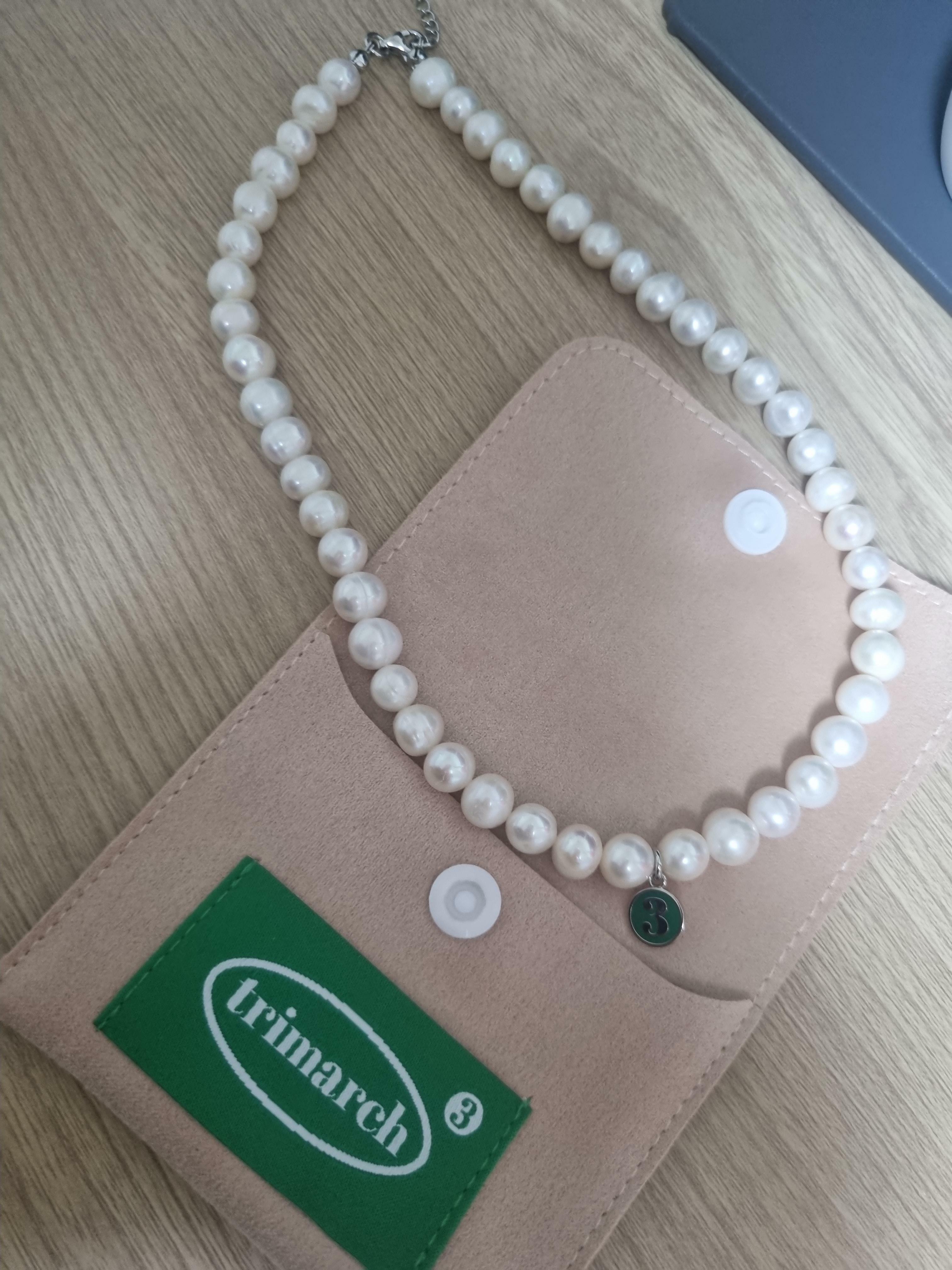 트리마치]P.S(pearl shell) no.3 basic necklace pink