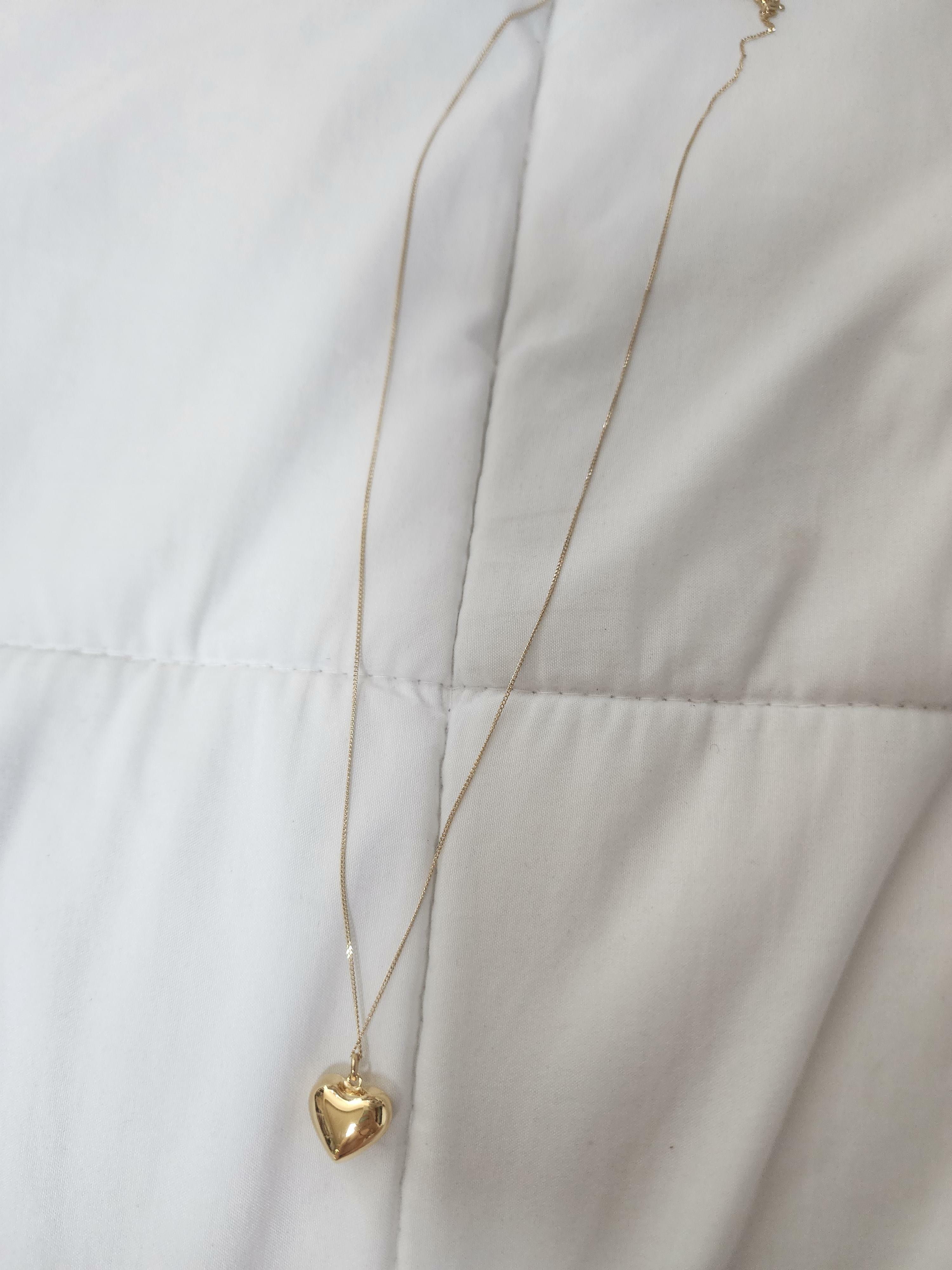 헤이]POUNDING VOLUME HEART NECKLACE