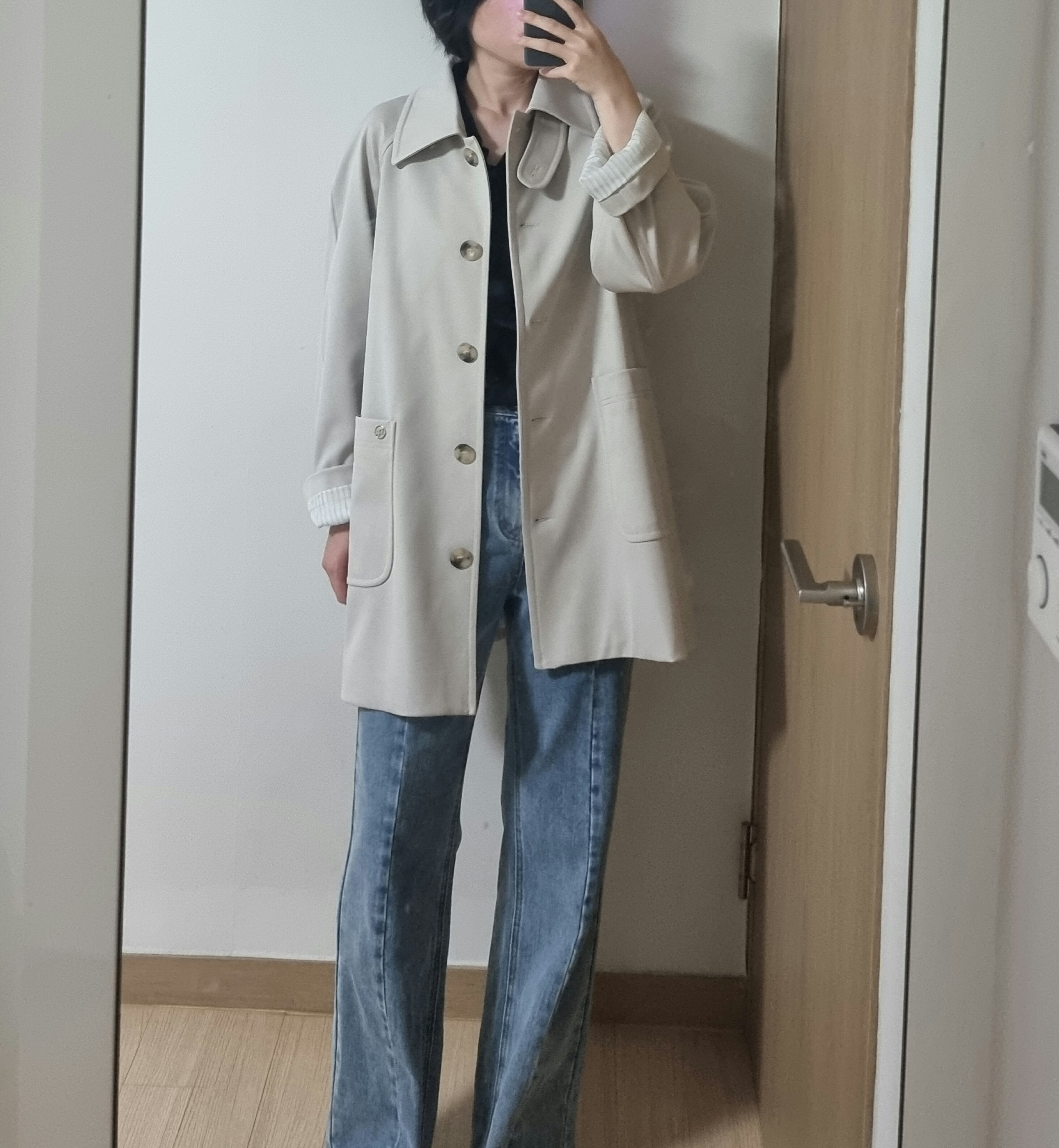 룩캐스트]니키 하프 트렌치 코트 / NICKY HALF TRENCH COAT_2colors