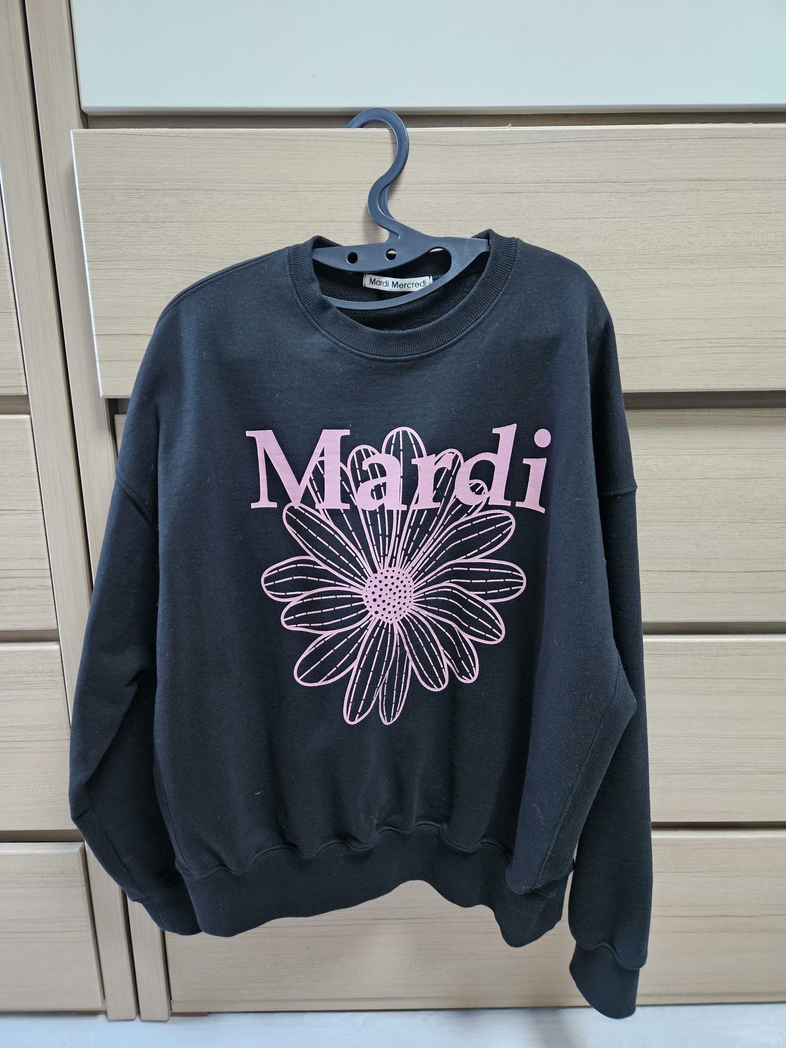 마르디 메크르디]SWEATSHIRT FLOWERMARDI_BLACK PINK